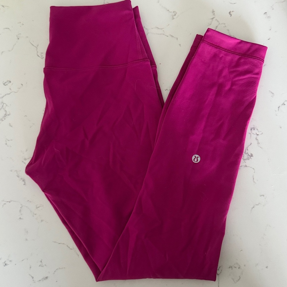 Lululemon wunder train pink leggings